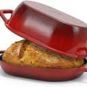 Northriver Casting Enameled Cast Iron Oval Dutch Oven for Bread Baking12"x8" Bread Pot with LidIdeal for Sourdough, Artisan Loaves & Family Meals5 Qt