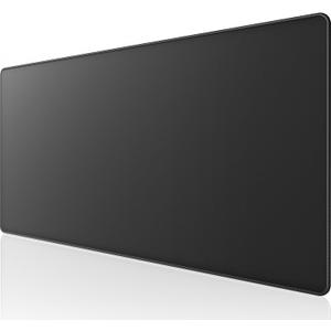 KTRIO Large Gaming Mouse Pad with Stitched Edges, Oversized Mousepad with Superior Micro-Weave Cloth, Non-Slip Base, Water Resist Keyboard Pad, Desk Pad for Gamer, Office & Home, 47.3 x 23.6 in, Black