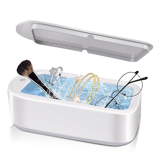 Ultrasonic Jewelry Cleaner, 48KHz Ultrasonic Cleaner Machine with Digital Timer, Dual Cleaning Modes, 304 Stainless Steel Tank for Jewelry, Eyeglasses, Rings, Retainers, Dentures