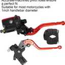 Aramox Brake Lever with Reservoir 1-Inch Motorcycle Clutch Lever for Brake Master Cylinder Compatible with Most Motorcycles 1-Inch Handlebar Diameter Aluminum Billet