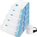 24 Pack Vacuum Storage Bags with Electric PumpSpace Saver Bags5 Jumbo/5 Large/5 Medium/5 Small/4 Roll,Compression for Comforters and Blankets, Sealer Clothes Storage (24 Combo-EPUMP)