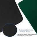 Gaming Mouse Pad with Stitched Edges, Durable Non-Slip Natural Rubber Base, Waterproof Computer Keyboard Pad Mat for Esports Pros/Gamer/Desktop/Office/Home - Green