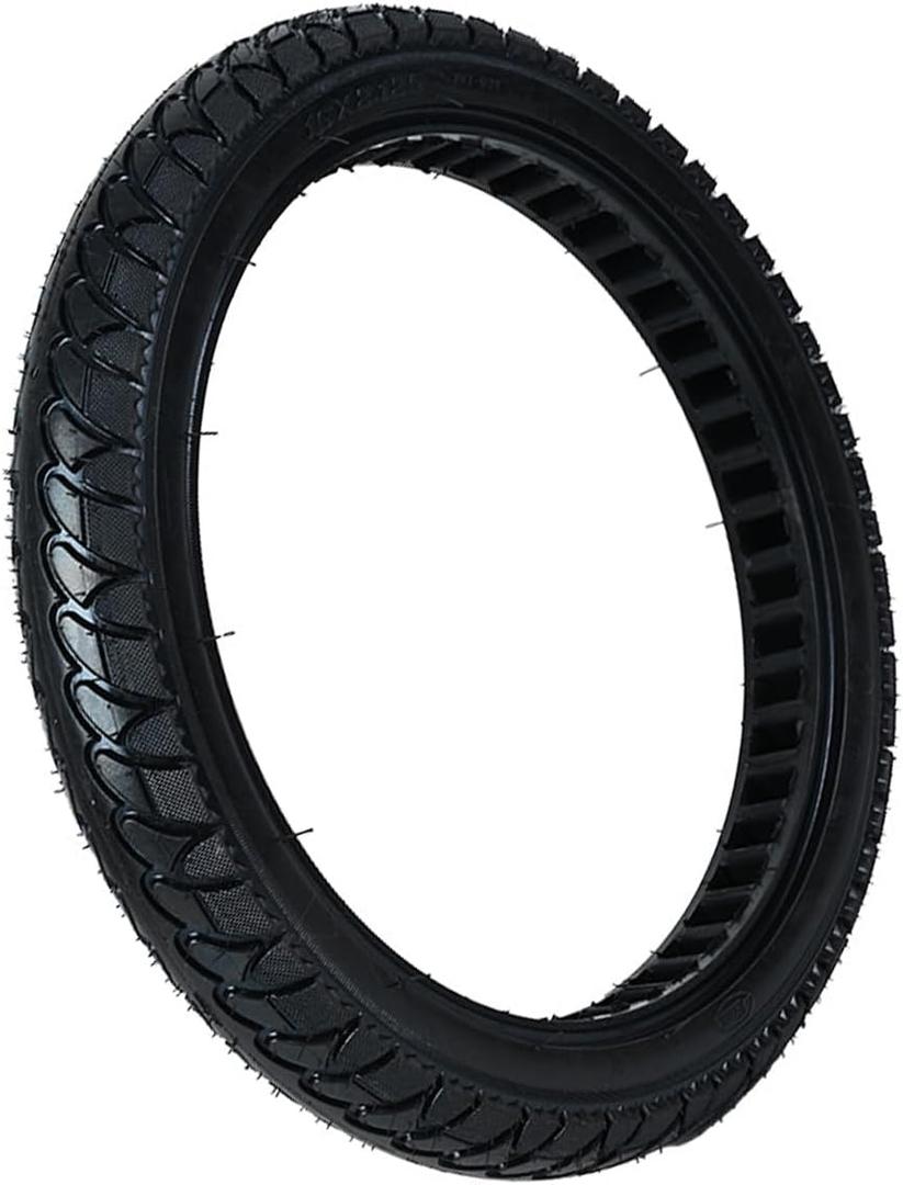 16x2.125 E-Bike Tire, CATAZER 16 Inch Inner Honeycomb Solid Tires Wear Resistant No-Inflatable Tire Lightweight Rubber Tire Replacement for Electric Bicycle