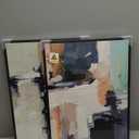 Framed Colorful Abstract Wall Art for Bedroom, Set of 2 Modern Canvas Prints Paintings Artwork for Walls, Bright Blue Green Multicolor Pictures for Living Room, Dining Room, Bathroom Wall Decor 16x24 In