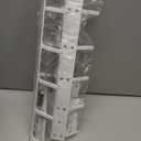 Coat Rack Wall Mount Hooks - 15 Inch Matte White Metal 6-Hook Organizer Wall Mounted, Modern Kids Room, Entryway & Bathroom Hanger for Beach Towels, Coats, Purses, Bags (2 Pack)