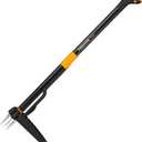 Fiskars Xact Weed Puller, Length: 1 m, Stainless Steel Handle/Plastic Handle, Black/Orange, 1020126