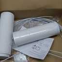 White Drum Lamp Shades Set of 2 16" Top x 16" Bottom x 10" High, Large Linen Lampshades for Table Lamps & Floor Lamps, Cylindrical Lamp Shade Replacement with 3 Adapter Rings, Easy to Assemble