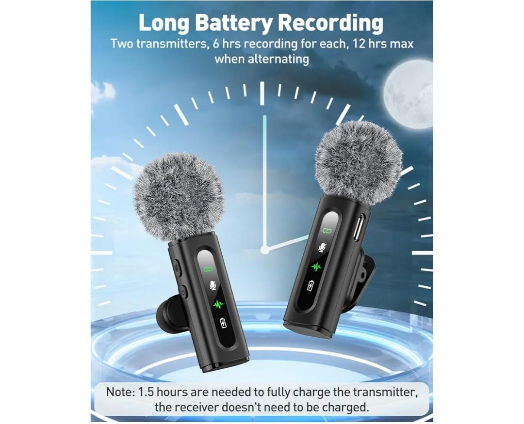 USB C Lavalier Microphone Wireless Mini Mic for Type-C Android Phone/Tablet/PC Video Recording Clip-on Mics with Rotatable Clip&Denoise Recording, Ideal for Vlog Tiktok Youtube Podcast Content Creator