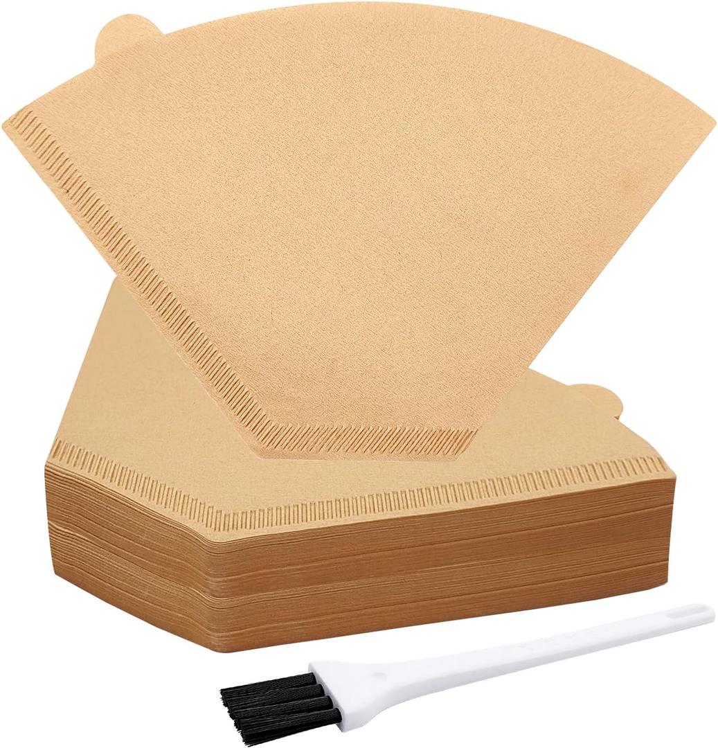 #4 Coffee Filter, 8-12 Cup Cone Paper Coffee Filter, Unbleached Disposable No 4 Coffee Filters Paper Fits for Pour Over and Drip Coffee Maker, 100 Count