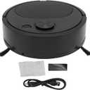 Pwshymi Multifunctional Robot Vacuum Cleaner, Mini Smart Sweeping Robot with USB Charging for Wooden Flooring, Tile and Carpet, Black