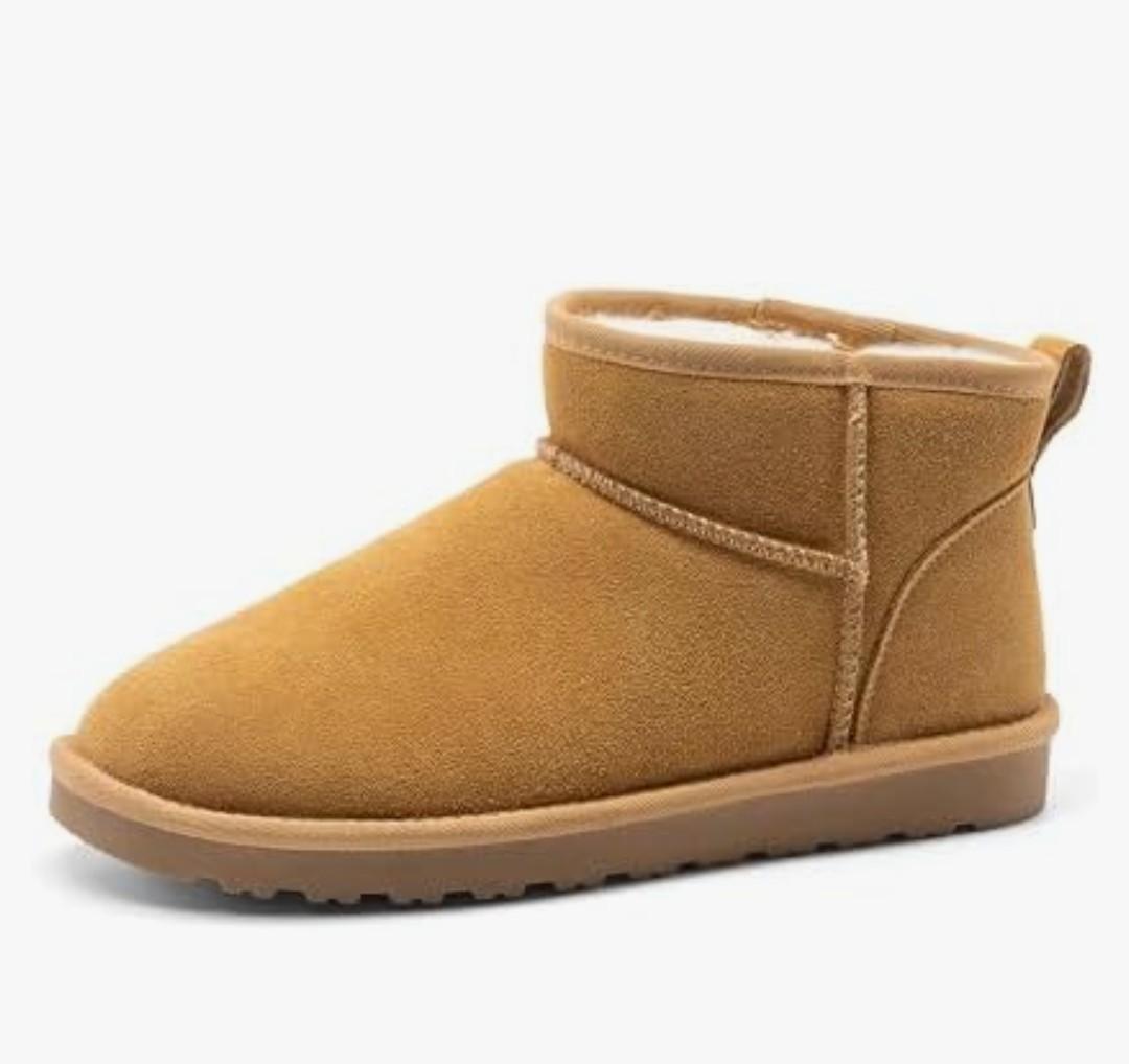 Bruno Marc Men's Winter Boots Cozy Suede Leather Cold Weather Outdoor Casual Warm FuzzyClasic Short Boots, Size 10.5