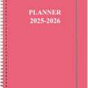 2025-2026 Planner - 8.5" x 11" Weekly Monthly Planner from July 2025 to June 2026, 2025 2026 Planners with 12 Monthly Tabs, Inner Pocket, Elastic Closure, Pink