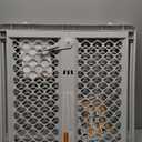 MYPET Universal Pet Gate: 26 - 42 Wide Dog Gate for Doorways with Pressure Fit or Swinging Door Hardware Mounting Types Included: 26" Tall; Gray