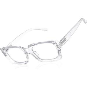 Oprah Style Reading Glasses for Women Blue Light Blocking Stylish Square Computer Readers with Spring Hinge Anti Glare