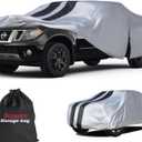Nissan Frontier Truck Cover Custom Fit 2021-2026 King Cab/Crew Cab Short Bed(4.9'-6.1') With Door Zipper, 10 Layers Pickup Truck Cover Waterproof All Weather,Car Tarp for Wind Dust Sun etc Protection.