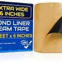 Pond Liner Seam Tape - 30 Feet x 6 Inch - Double Sided Butyl Tape - Bond Seal or Repair EPDM PVC HDPE LDPE RPE LLDPE - Perfect for Small or Large Fish and Koi Ponds Waterfalls and Water Features
