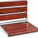 20" Folding Teak Shower Seat Wall Mounted 400 lbs Teak Wood Foldable Shower Bench, Larger Teak Folding Shower Bench, Fold Down Shower Seat for Inside Shower, Teak Shower Chairs Stool