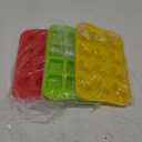 HANZE 3 Pack Candy Chocolate Molds, Silicone Ice Cube Moulds, DIY Mold Use for Cake Jelly Gummy Pudding and Ice Cube Tray Including Hearts Stars Squares Round Mini Muffin Pan