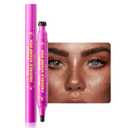 Dual-Ended Freckle Stamp Pen  Realistic Faux Freckles Makeup with Soft Sponge Stamp & Precision Tip  Waterproof Long-Lasting Freckle Marker for Natural or Bold Looks (04 Deep chocolate Brown)