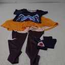 Girls Fashion Singer Outfit Youth Halloween Clothes Party (5-6 Years, Black)