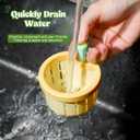 Honeydak 2 Pcs Cactus Sink Drain Strainer Automatic Pressing Dumping Sink Filter Basket Kitchen Waste Collector Filter Plastic Multi-Functional Lifting Catcher Stopper Net Kitchen Accessories for Home