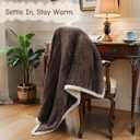 Electric Heated Blanket Full Size 72"x84", Soft Flannel with Overheat Protection, 9 Adjustable Heat Settings & 10-Hour Auto-Off Timer, Fast Heating for Winter Comfort, Dark Brown