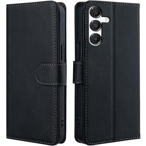 for Samsung Galaxy A16 5G Wallet Case with RFID Blocking Card Holder Kickstand, PU Leather Protective Cover Women Men for Samsung A16 (Black)