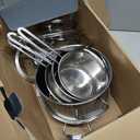 Aufranc 10-Piece Pots and Pans Set, Stainless Steel Cookware Set- Includes Ergonomic Handle Saucepans, Skillets, Dutch Oven, Stockpot, Steamer & More - Premium Pots and Pans for Home Chefs