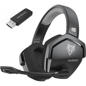 NUBWO Wireless Gaming Headset with Mic for Ps5 Ps4 PC, Zero Interference, 100-Hour Battery All-Day Play, 23ms Sync for Fortnite & Call of Duty/FPS Gamers, Triple Mode All Devices Compatible - New