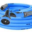 Kotto 100ft Heavy Duty Garden Hose, 5/8" All-Weather Water Hose with Crush-Resistant Brass Fittings, 600 PSI Burst Proof, Kink & Leak Resistant, Blue
