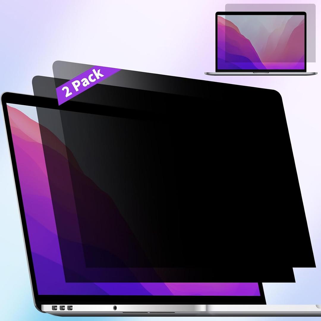 2 Pack Privacy Screen Compatible with 2019 MacBook Pro 16 Inch Screen Protector (A2141), Anti Blue Light Glare & Anti Scratch Computer Privacy Shield for Mac Pro 16.1"
