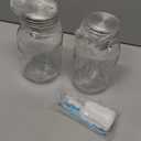 2 Pack Glass Salad Jars with Lids Meal Prep, Glass Mason Jars with Stainless Dressing Cup, 2-in-1 Salad Container for Meal Prep & Lunch, 32oz Mason Jars with Brush