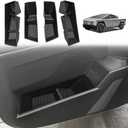 BestEvMod 4PCS Front & Rear Door Side Storage Organizer Compatible with Tesla Cybertruck 2025 2024 Interior Accessories Inner Door Handle Storage Insert Tray Box TPE Material Anti-scratch (Lower)