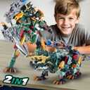 TIALLOW 2 in 1 Triceratops Mech Building Blocks Sets,Dinosaurs Transform Robot Building Toys,Dinosaurs Mecha Building Kits Robotics Model, for Boys, Adult Age 8-14 (Triceratops)