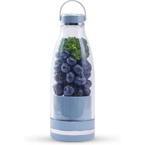 Smoothie Blender Personal Size Juicer 17oz Big Capacity USB-C Rechargeable (Light Sky Blue)