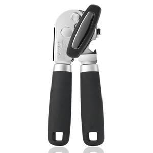 Manual Can Opener With Stainless Steel Cutting Wheel，Smooth Edge Can Opener Heavy Duty and Bottle Openers Easy to Use, Soft Comfortable Handle, Multifunctional Can Opener Tool