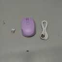 PEIOUS Wireless Mouse Jiggler - LED Wireless Mice with Build-in Mouse Mover, Rechargeable Moving Mouse for Laptop with Undetectable Random Movement Keeps Computers Awake - Purple