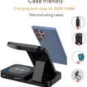 3 in 1 Charging Station for Samsung Android: Wireless Phone and Watch Charger for Galaxy S26 Ultra/S25 Ultra/S24/S23/Z Fold, Wireless Charger Stand for Galaxy Watch 9/8/7/6/5 Earbuds 4/3/Pro (Black)