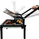 Folding Barbecue Grill, Portable Charcoal Grill with 360 Degree Rotating Cooking Grille, Cooking Grill with Adjustable Tray, Suitable for Outdoor Camping Picnicking Backyard Garden Parties