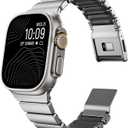 Magnetic Titanium Band Compatible with Apple Watch Ultra 3/2/1 Band 49mm Series 11 10 46mm 45mm 44mm 42mm SE 3/2/1 9 8 7 6 5 4,Luxury Silicone Dual-Layer Link For iwatch Men Women