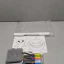 16-Inch Rechargeable Doodle Glow LED Note Board, 7-Color Light Modes, Neon Art Dry Erase Light Up Drawing Pad with Built-in Stand, Sketching Gift Toy for Kids/Girls/Teens, 5 Markers & Tracing Book (White)