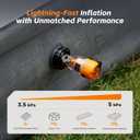 FLEXTAILGEAR Max Pump 3 Air Pump for Inflatables, 5Kpa Portable Air Pump, 500L/min Air Mattress Pump with Camping Light, Electric Pump for Inflatable Pillows Swim Rings Air Mattresses Air Bed Boats