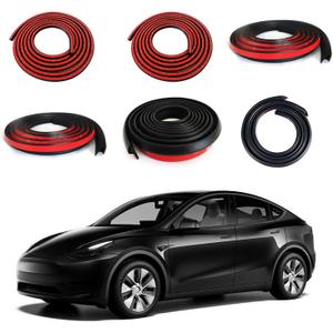 DOTAATDW Car Weather Stripping for Tesla Model Y Car Door Rubber Seal Strip Self Adhesive Auto Soundproofing Weatherstrip for Front/Rear Trunk A-Pillar B-Pillar Front/Rear Door
