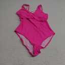 AI'MAGE Women's One Piece Swimsuit 2025 Tummy Control Bathing Suit V Neck Retro Ruched Push Up Swimwear Medium, Rose Red