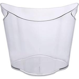 Ice Buckets for Parties, 2 PCS Clear 6 Liter Plastic Tub for Drinks and Parties, Clear Ice Bucket for Champagne Beer Sparkling Cocktails Extra Large Model