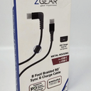 ZGEAR 8 Foot Braided 90 Degree Sync & Charge Braided Cable