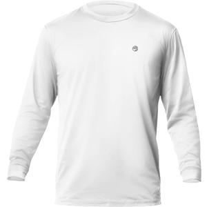 Mens Dry-Fit UPF 50+ Sun Shirt, Fishing Shirts for Men Long Sleeve, SPF Shirts for Men, Men's Rash Guard Shirts (White, XXL)
