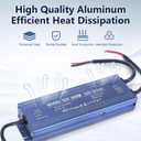 LED Transformer 12V 100W Waterproof IP67 Ultra Slim LED Driver 110V AC to 12V DC 8.3A 100 Watt Quiet Low Volt Converter LEDs Power Supply Constant Voltage for LEDs Strip, Indoor & Outdoor