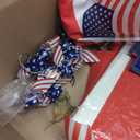 11 Pcs 4th of July Golf Cart Decorations Kit, Patriotic Parade Set with Hat Glasses Beard, Seat Covers, Flags & Bunting, Red White Blue for 250th Anniversary Memorial Day Party Favors, X-Large