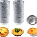 100 Pcs Aluminum Foil Mini Pans, Great for Baking Tarts, Quiche, Pudding, etc.